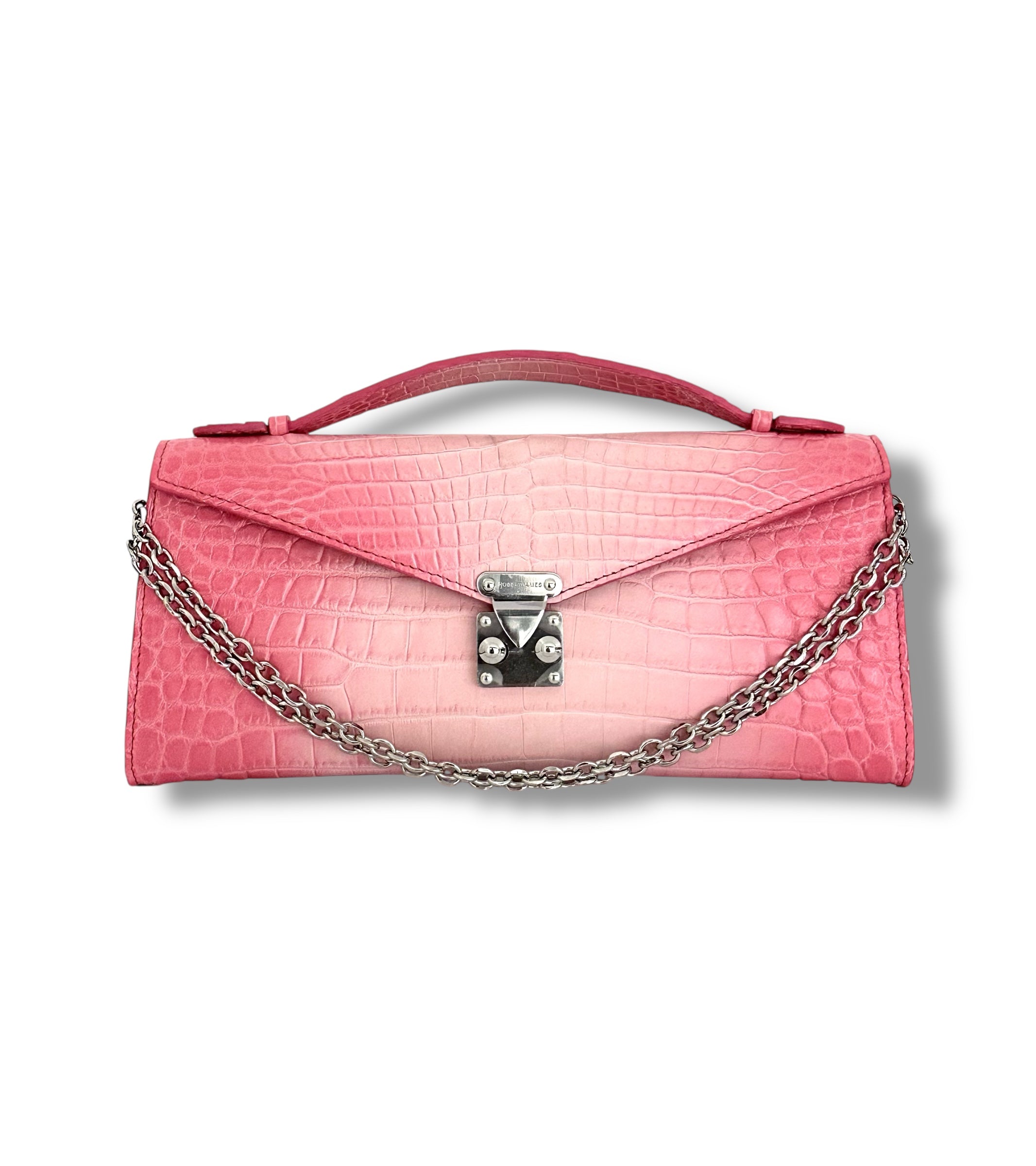 Shades of Pink Ombré Alligator - The Minnie Pochette  image 0