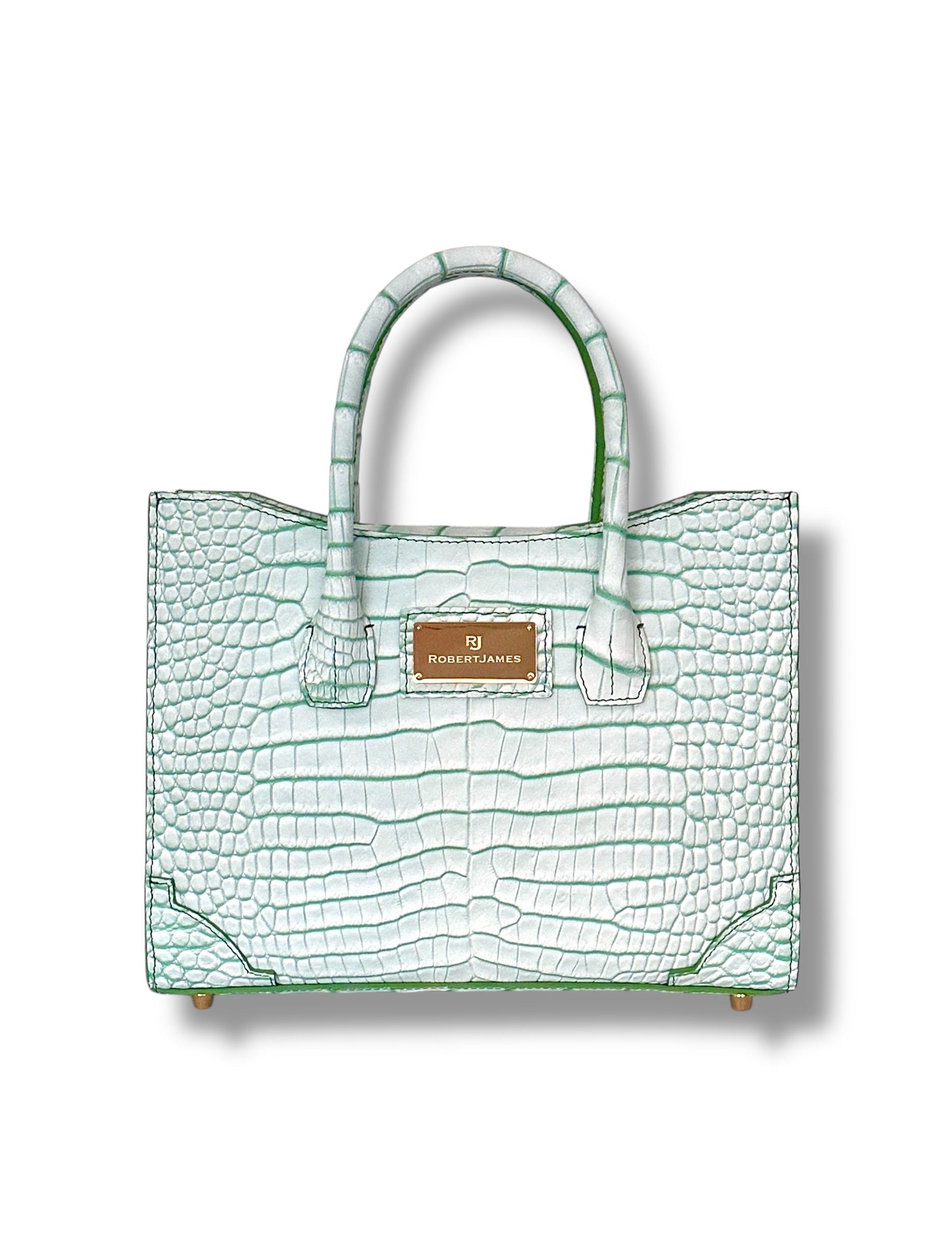 Soft Green and White Porosus Crocodile - The Kolbie image 0