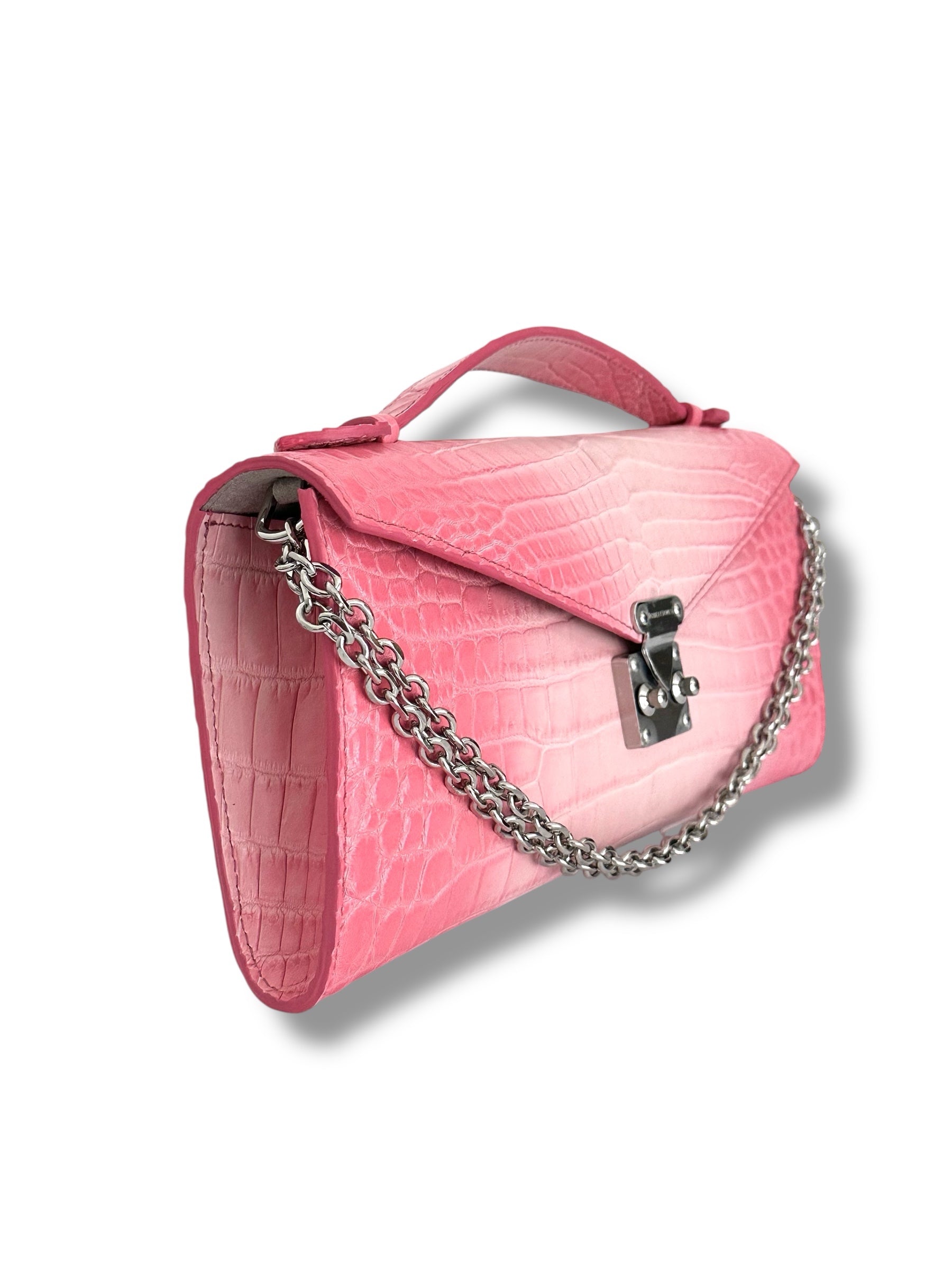 Shades of Pink Ombré Alligator - The Minnie Pochette  image 1