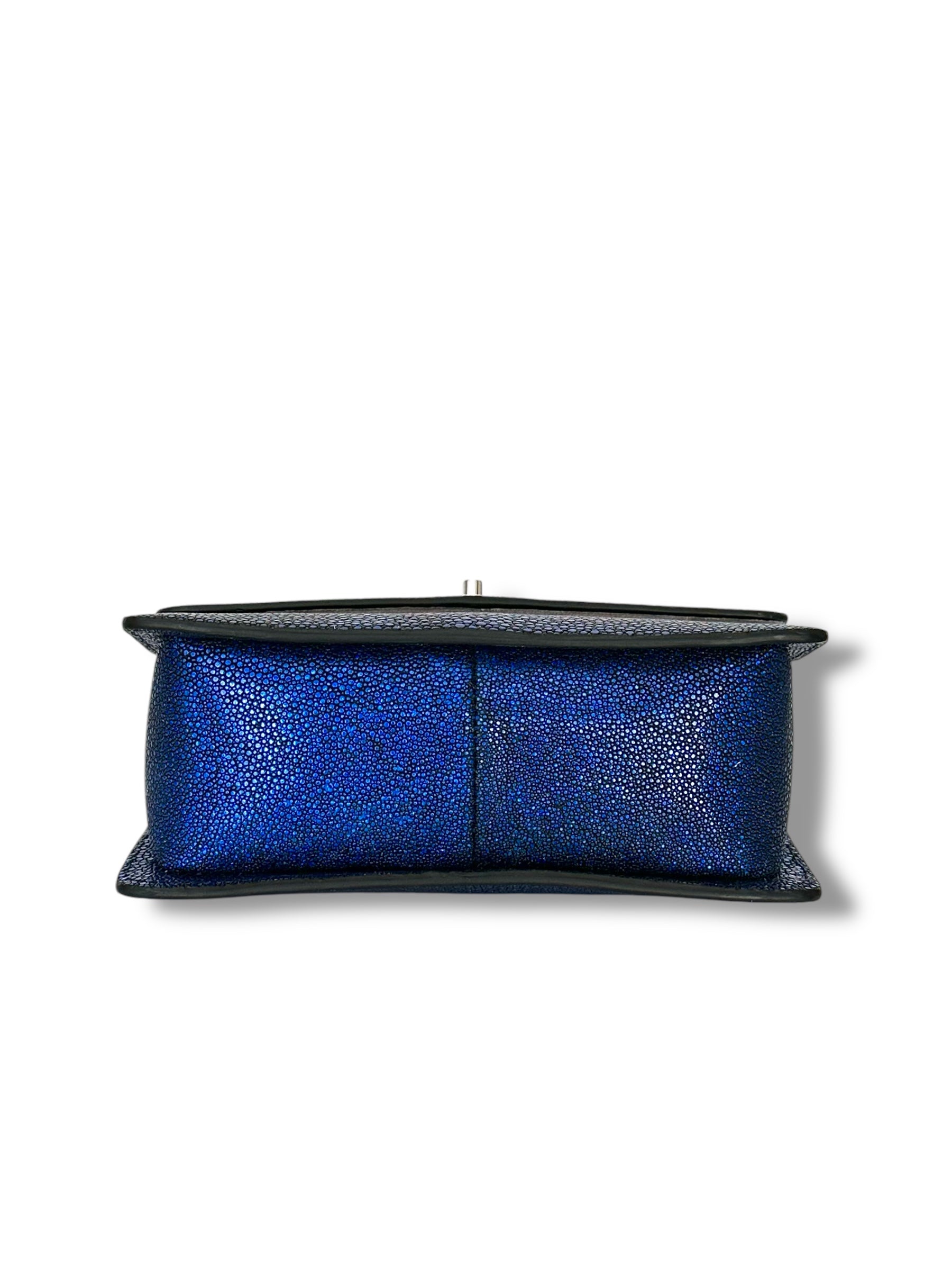 Sapphire Jeweled Galuchat - Anka Top Handle image 3