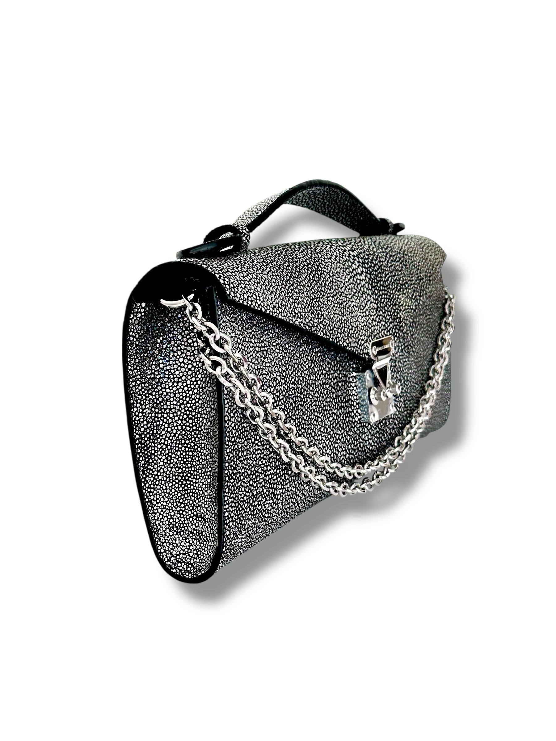 Silver/Aurora Galuchat - Minnie Pochette