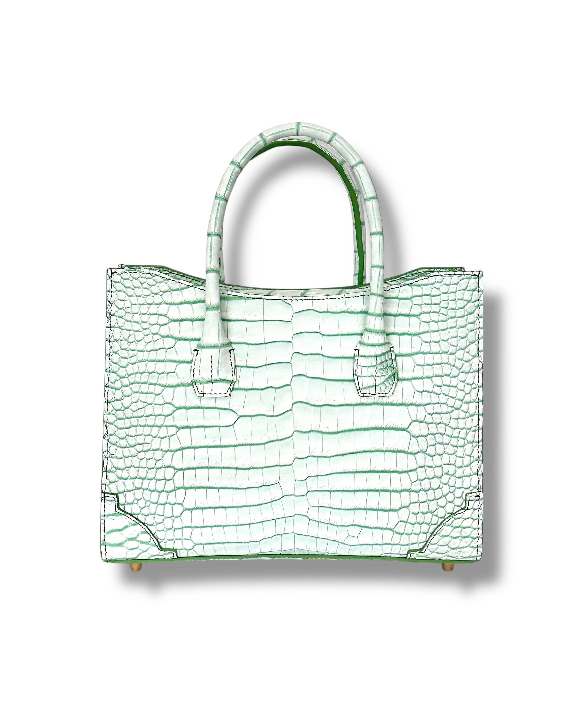 Soft Green and White Porosus Crocodile - The Kolbie image 2