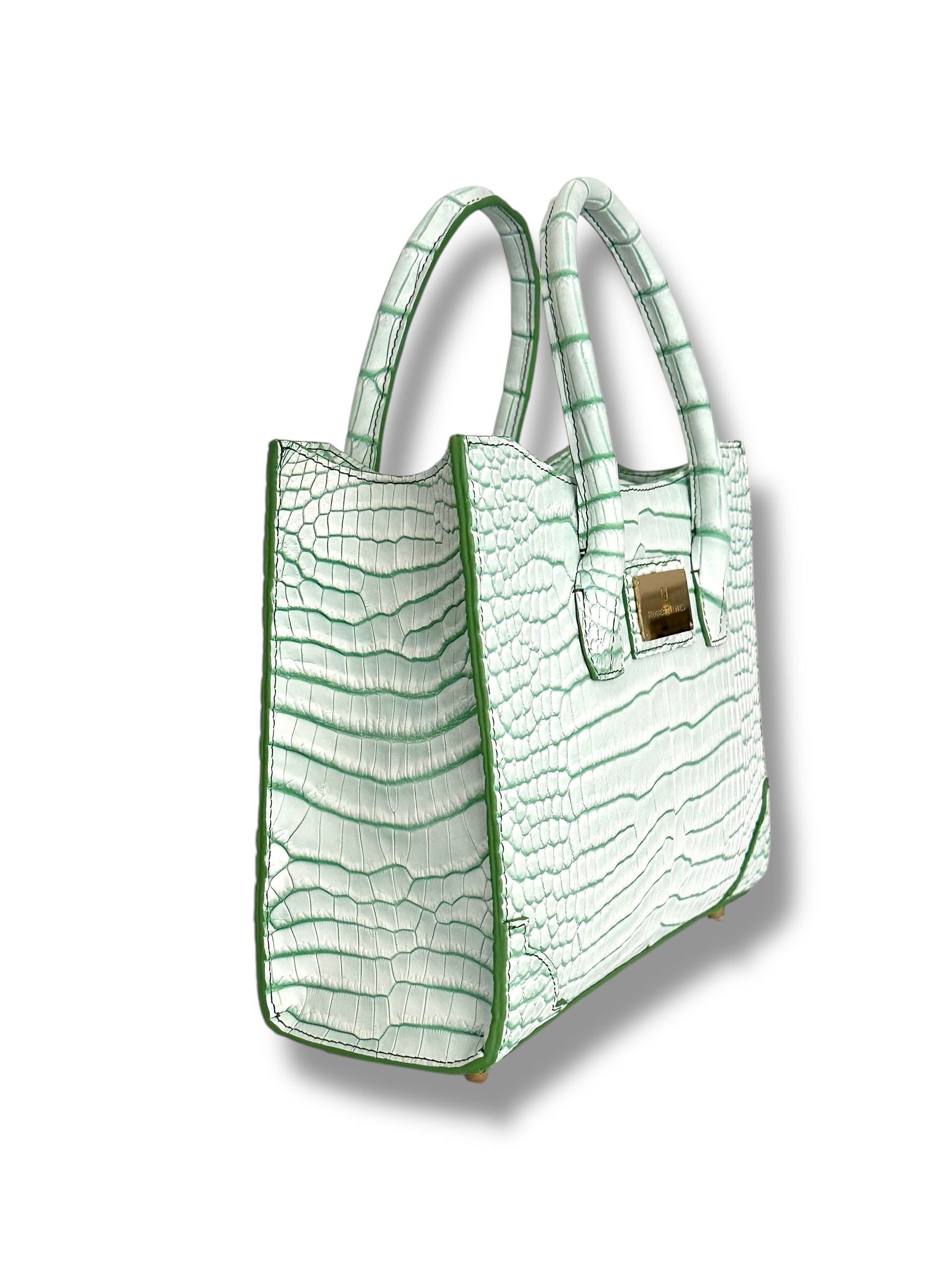 Soft Green and White Porosus Crocodile - The Kolbie image 1