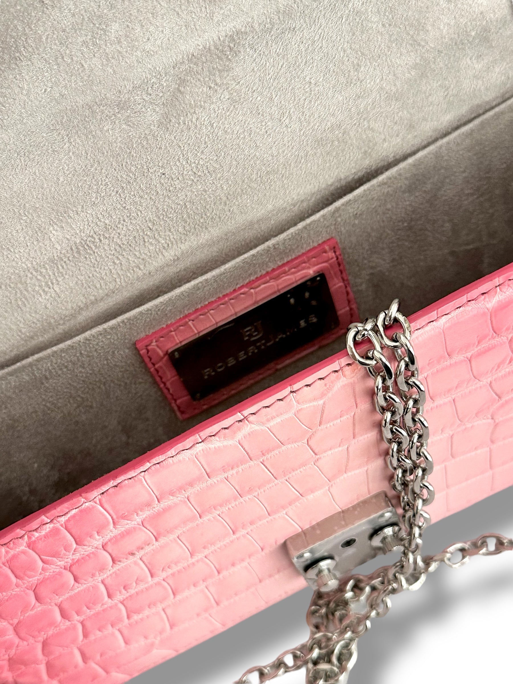 Shades of Pink Ombré Alligator - The Minnie Pochette  image 3