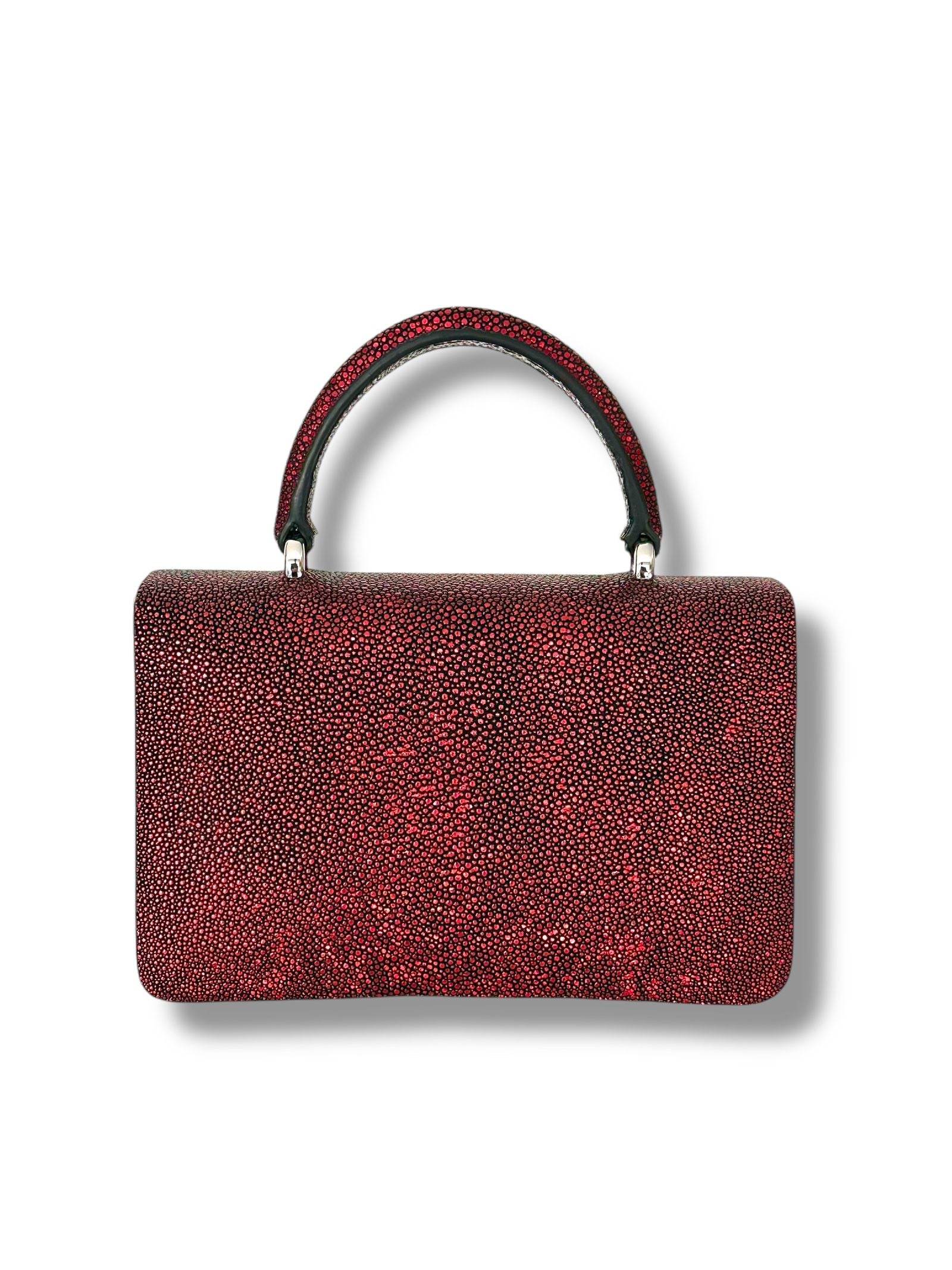 Ruby Jeweled Galuchat - Anka Top Handle image 2