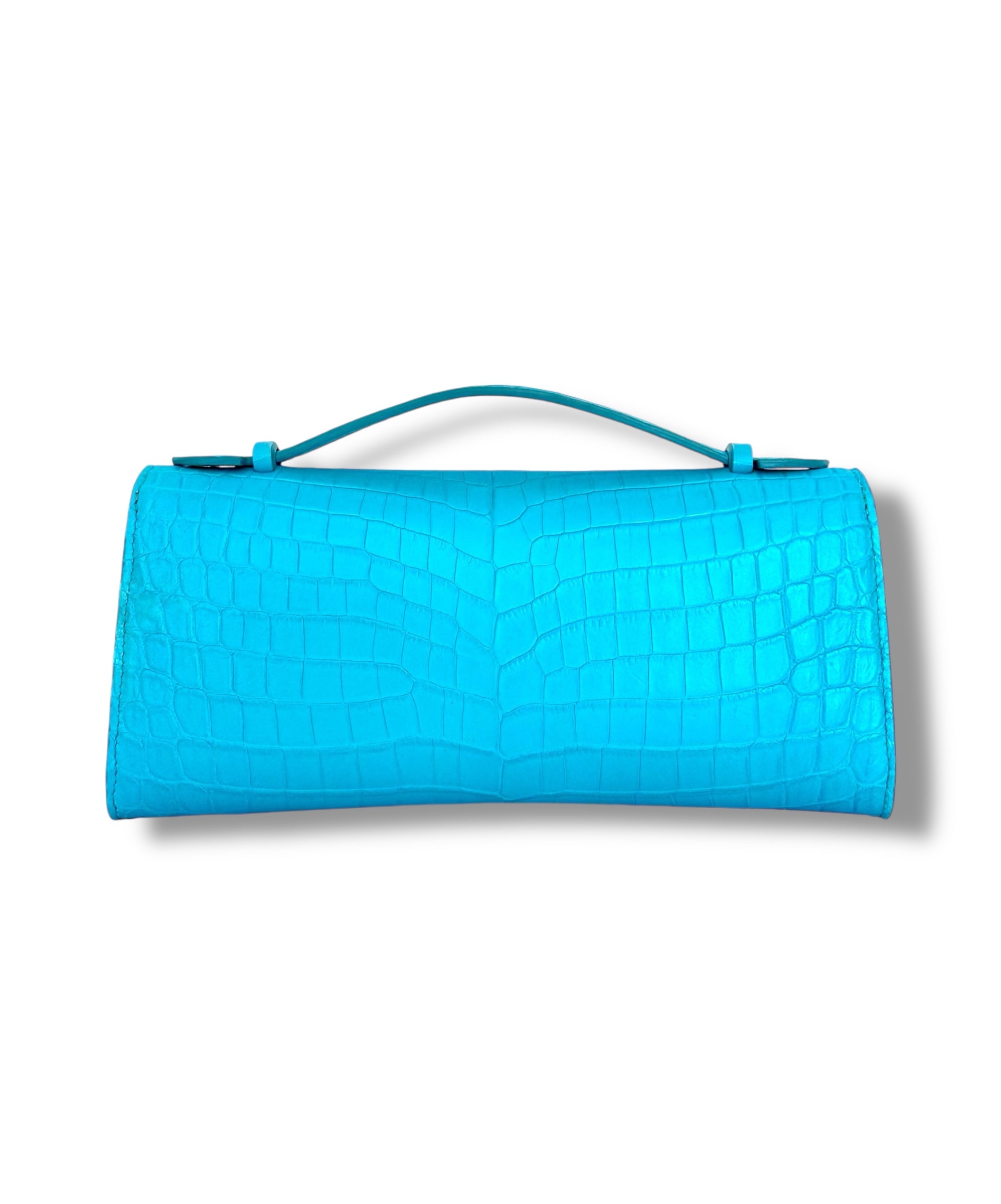 Iridescent Shimmering Tiffany Blue Alligator - Minnie Pochette