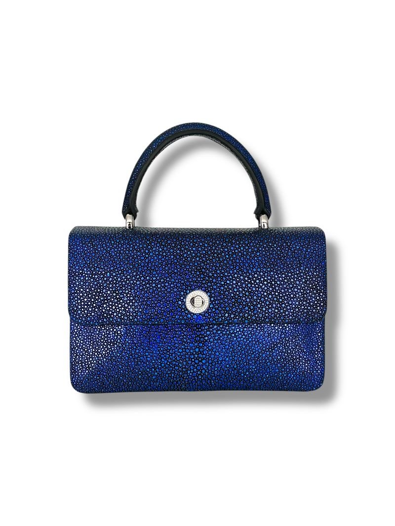 Sapphire Jeweled Galuchat - Anka Top Handle image 0