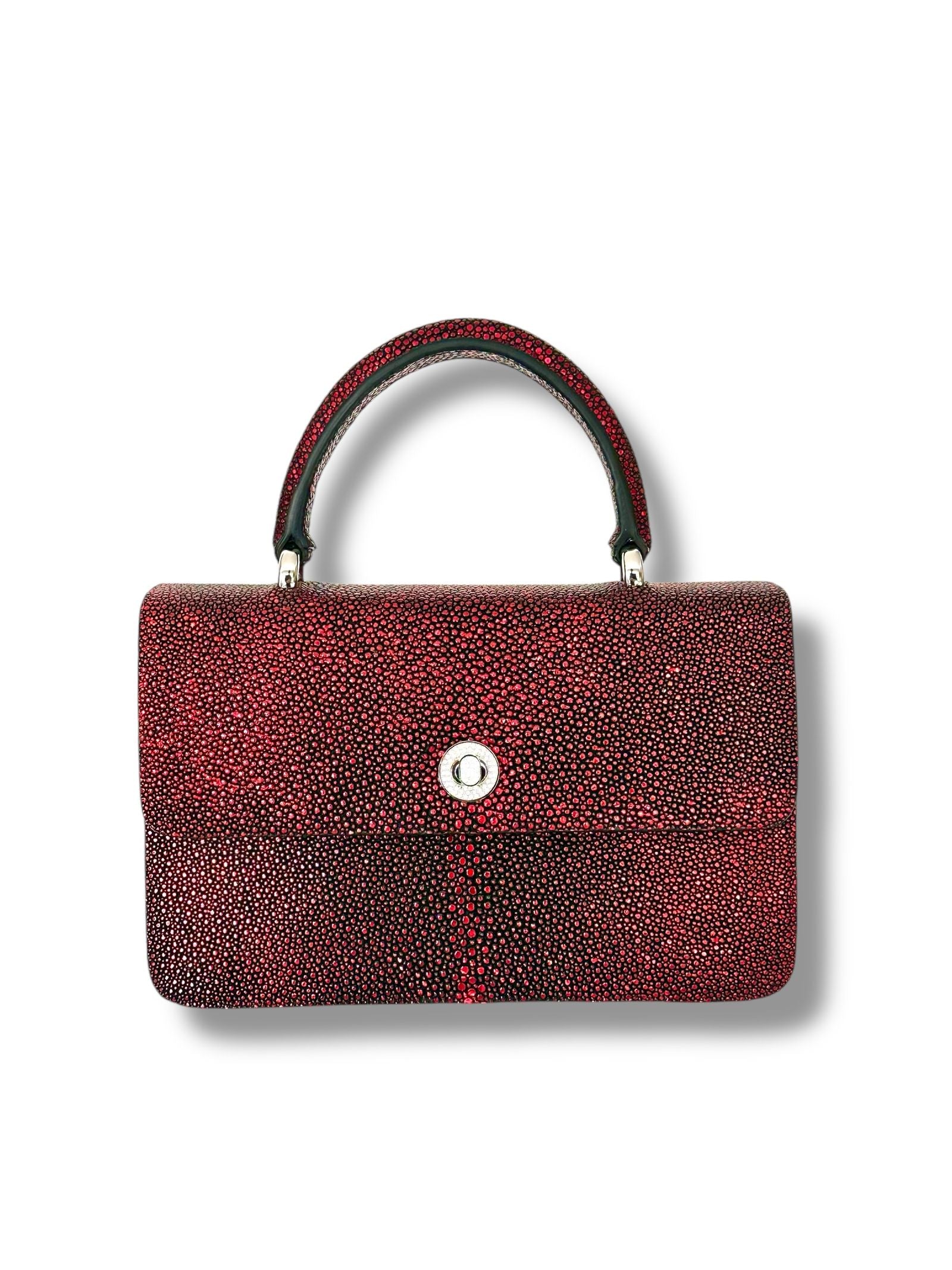 Ruby Jeweled Galuchat - Anka Top Handle image 0