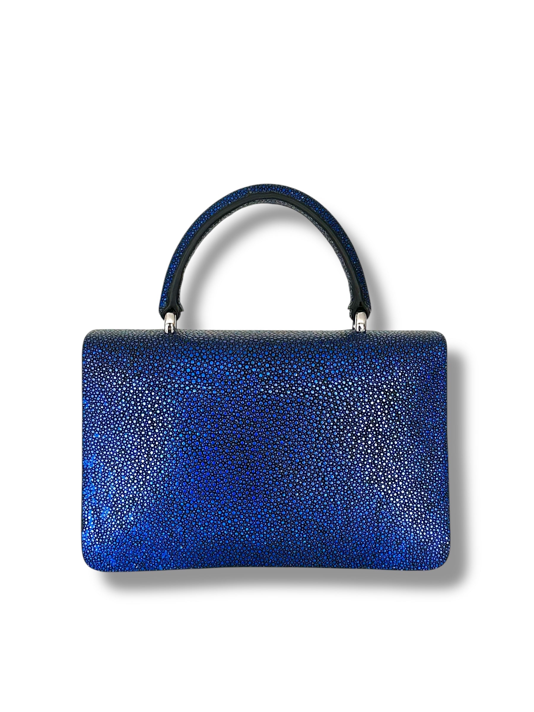 Sapphire Jeweled Galuchat - Anka Top Handle image 2