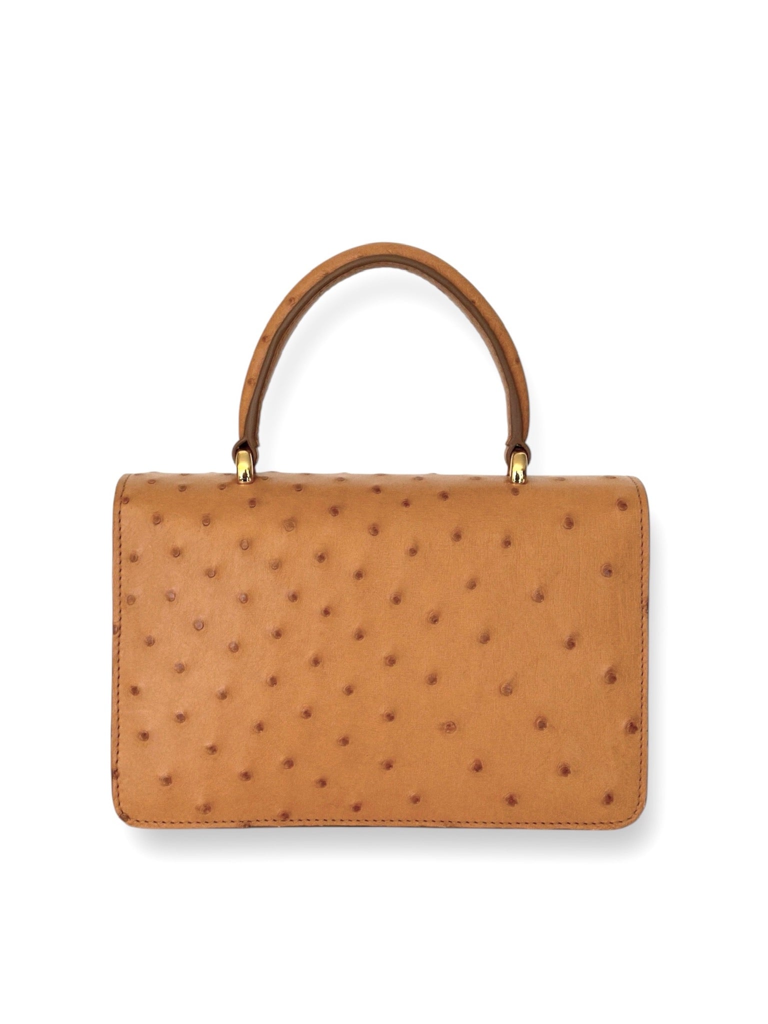 Gold Ostrich 24kt Plated - Anka Top Handle image 3