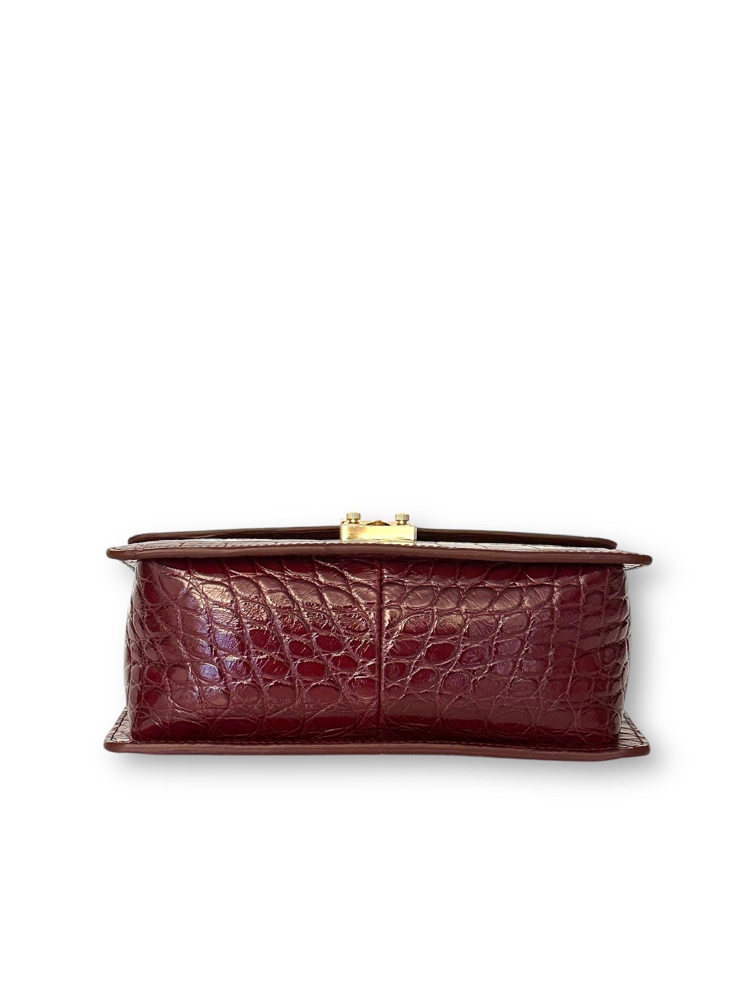 Deep Merlot Alligator - Anka Top Handle image 3