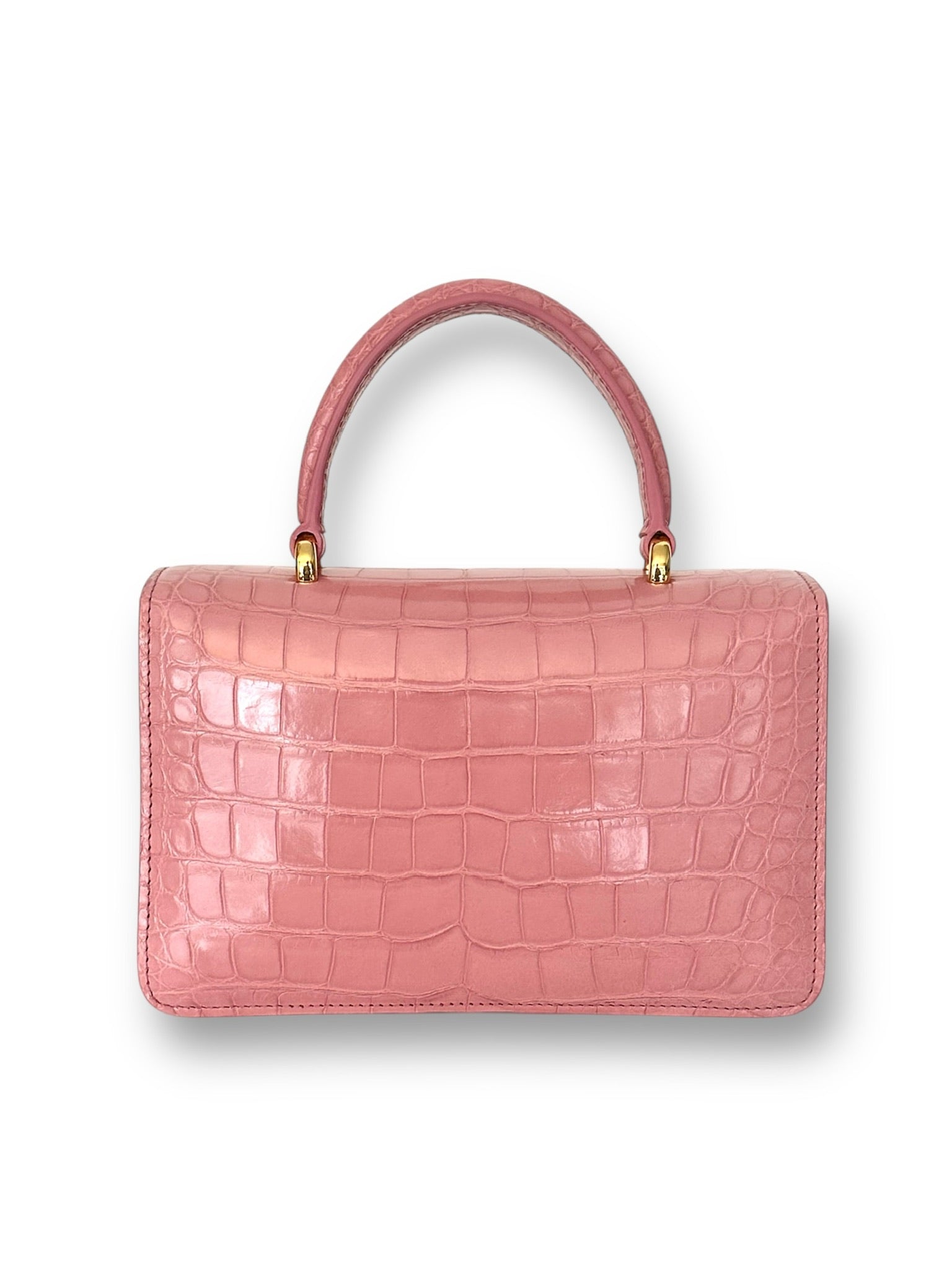 Pink Coral Alligator - Anka Top Handle image 2