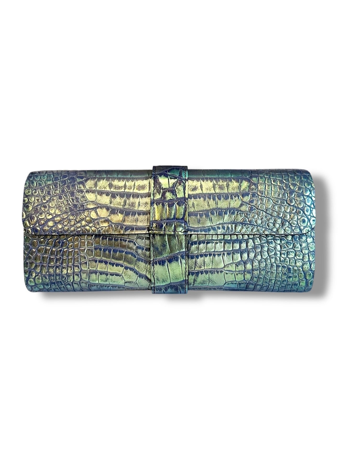 Metallic Dragonfly Alligator - The Valerie Clutch