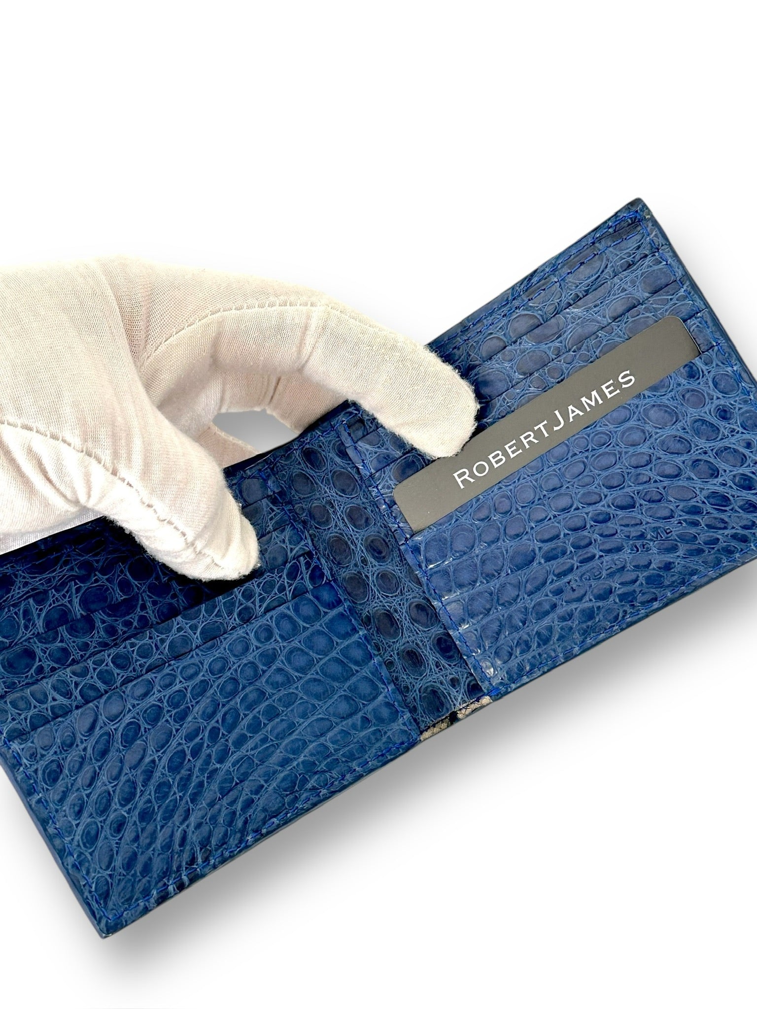 Sapphire Alligator - Bi-Fold Unisex Wallet image 2