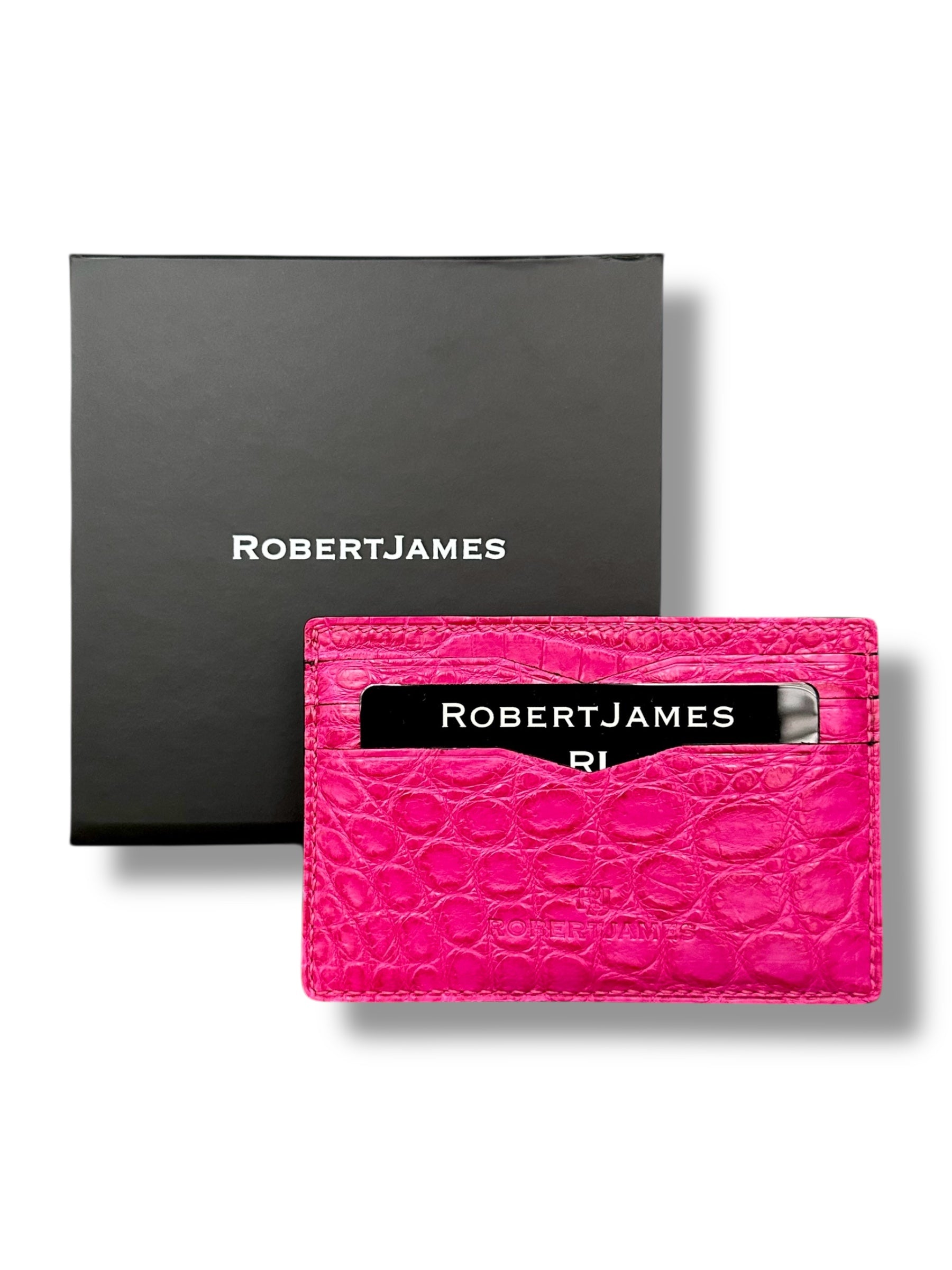 Hot Pink Niloticus Crocodile - Card Holder