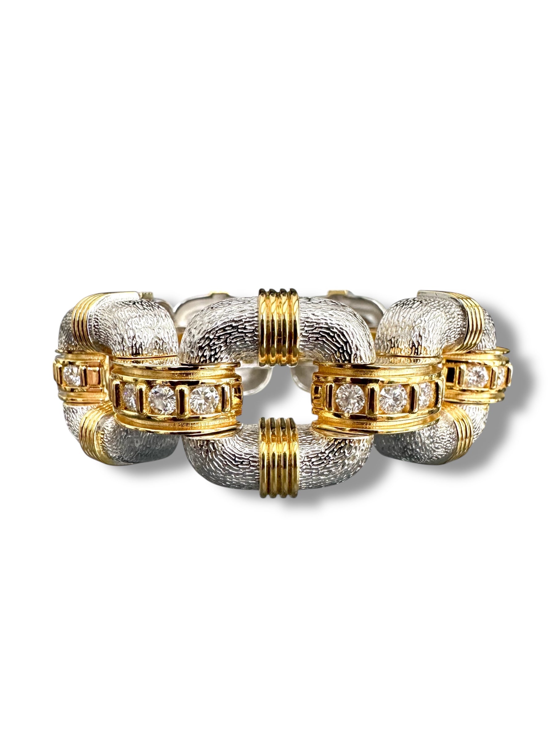 Gorgeous Link Bracelet with 4 carats of Brilliant Moissanite