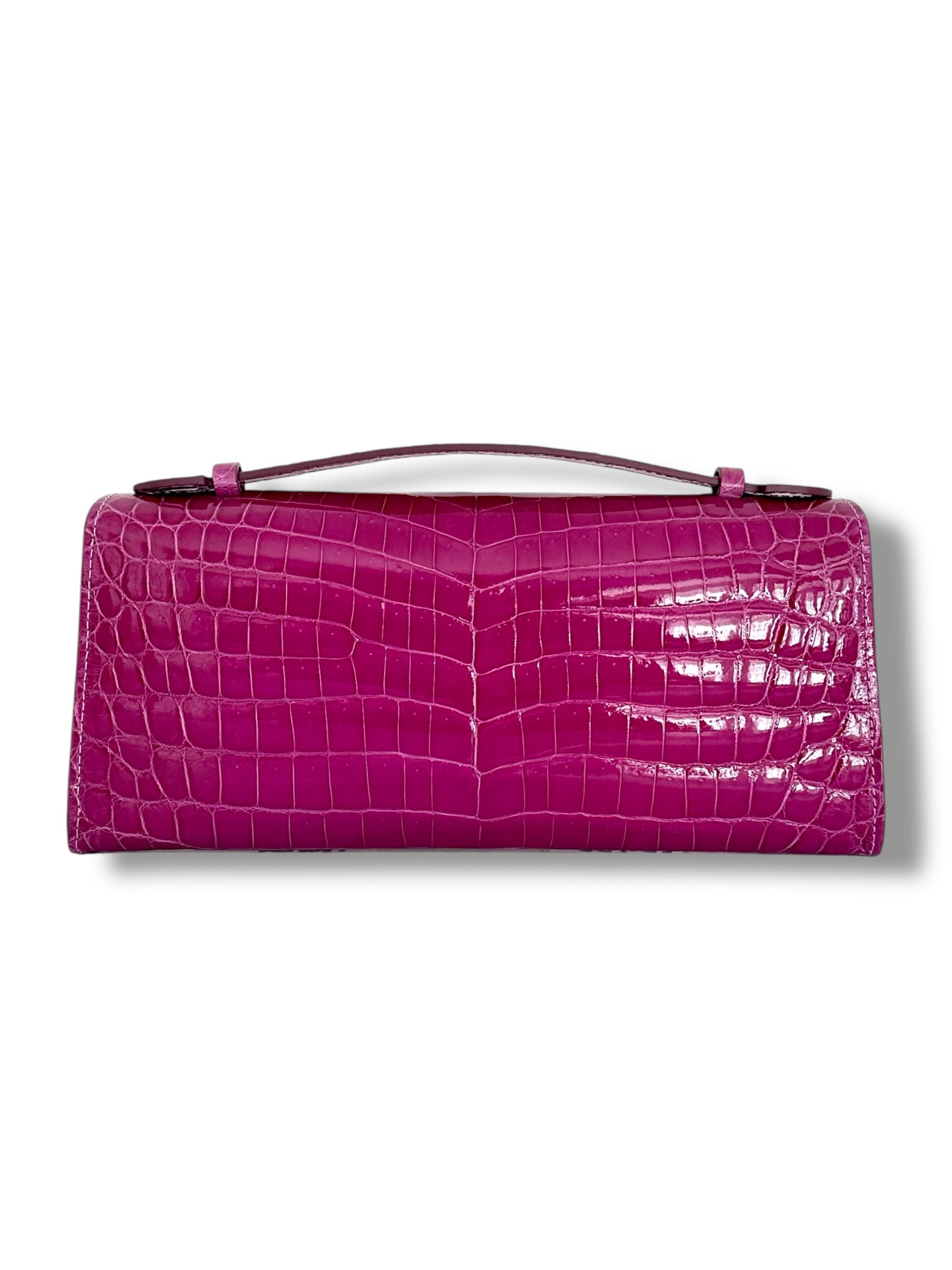Vivid Orchid Niloticus Crocodile - Minnie Pochette