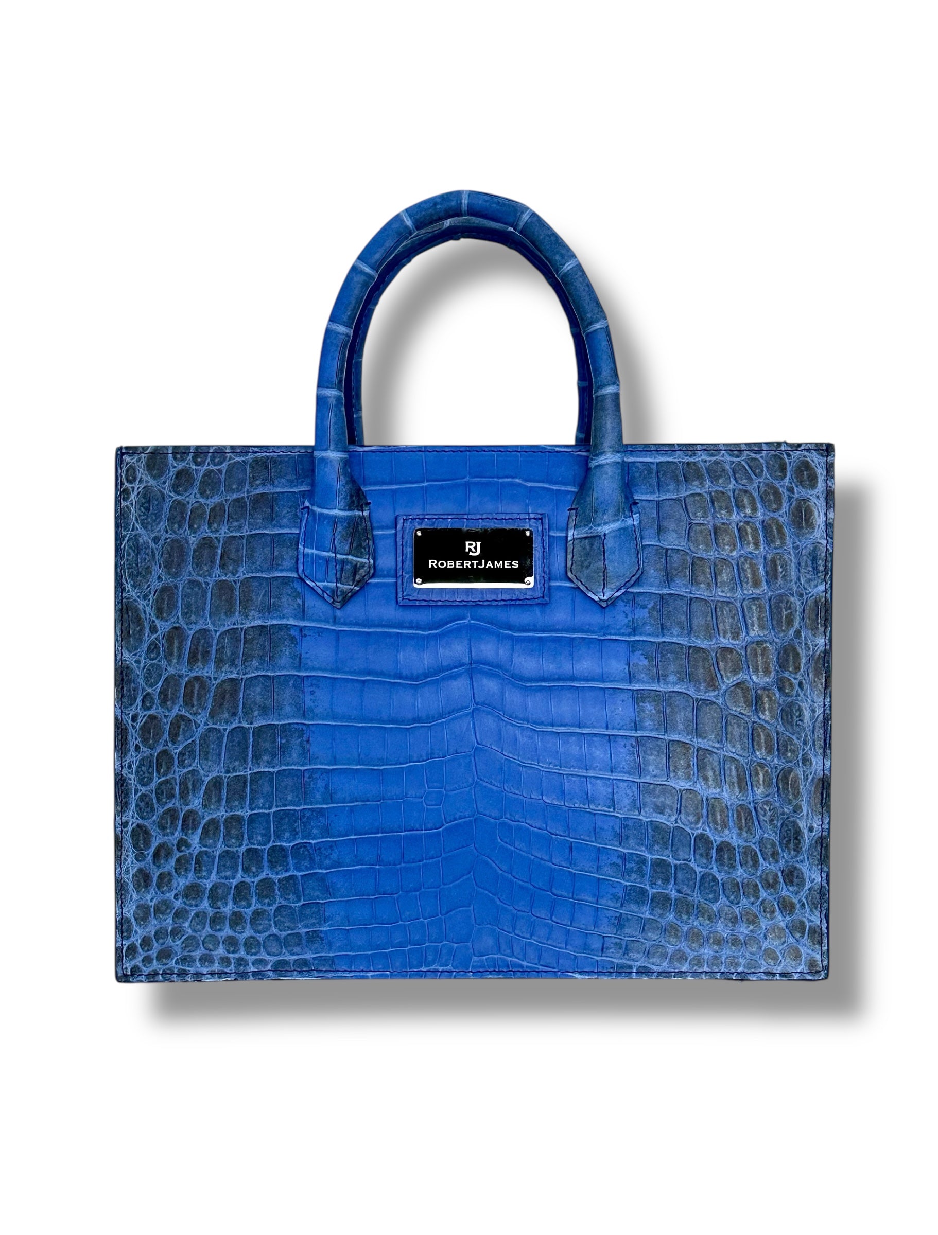 Cobalt Blue Sierra Crocodile - The Classic Tote