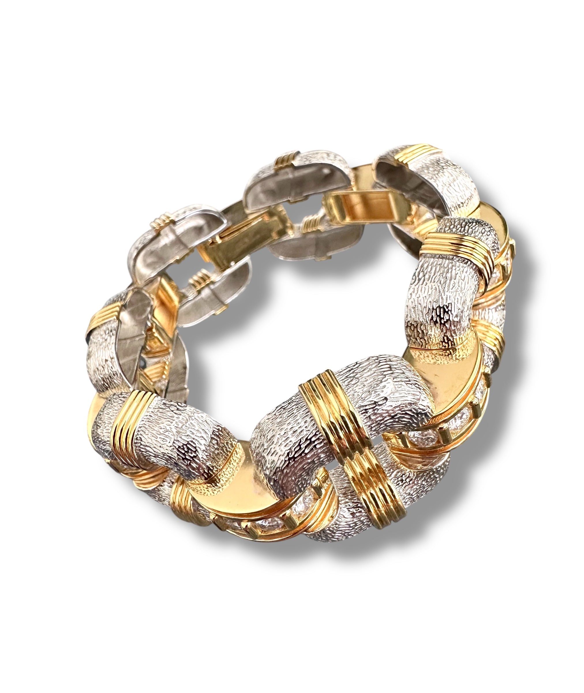 Gorgeous Link Bracelet with 4 carats of Brilliant Moissanite