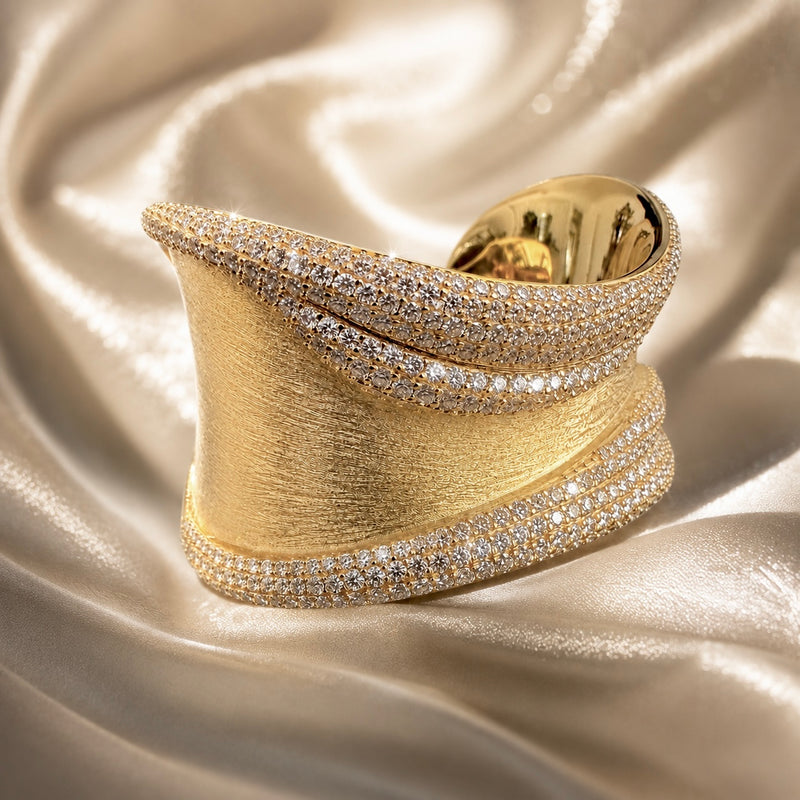 The Sculpted Pave Cuff
