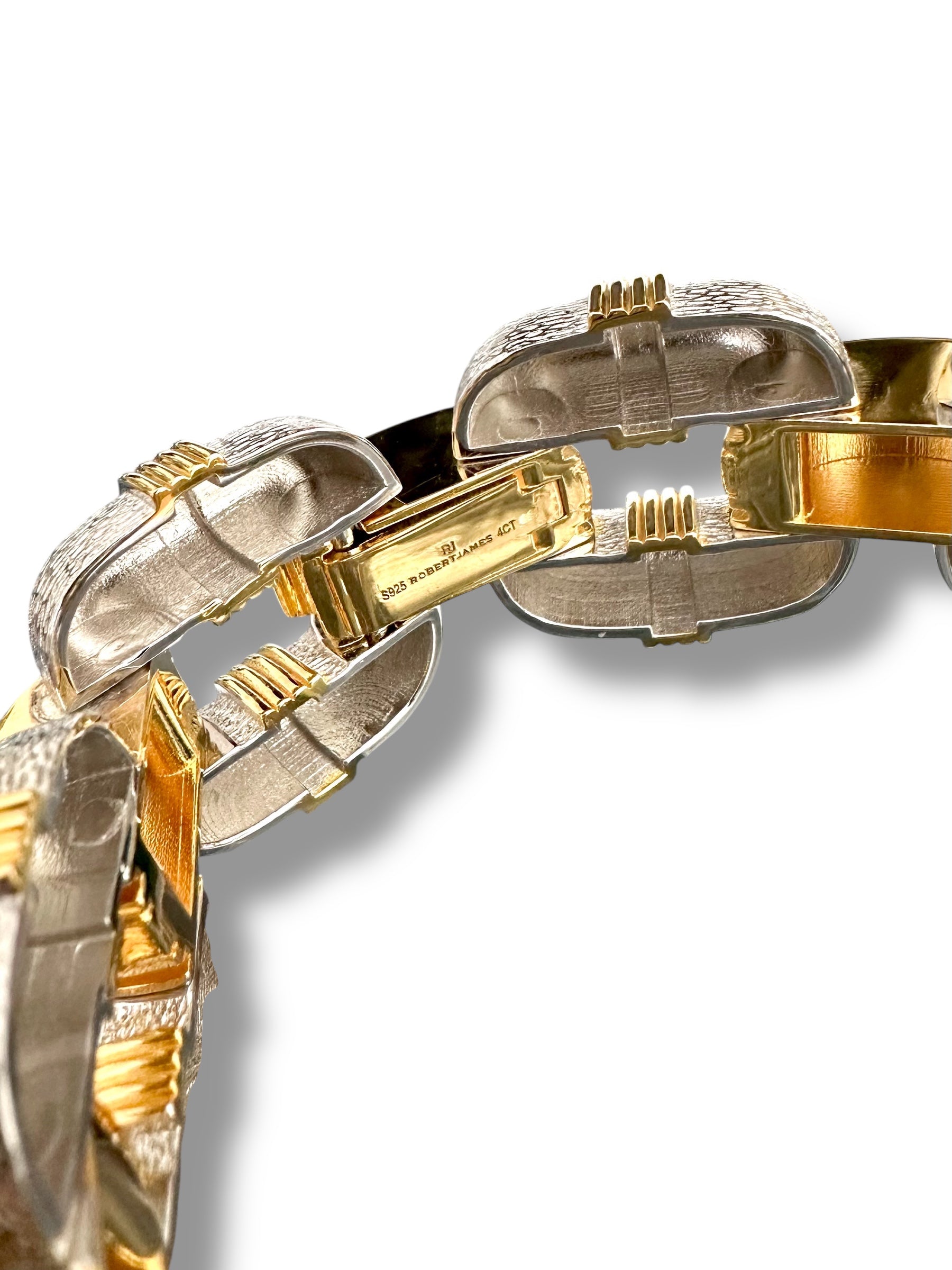 Gorgeous Link Bracelet with 4 carats of Brilliant Moissanite