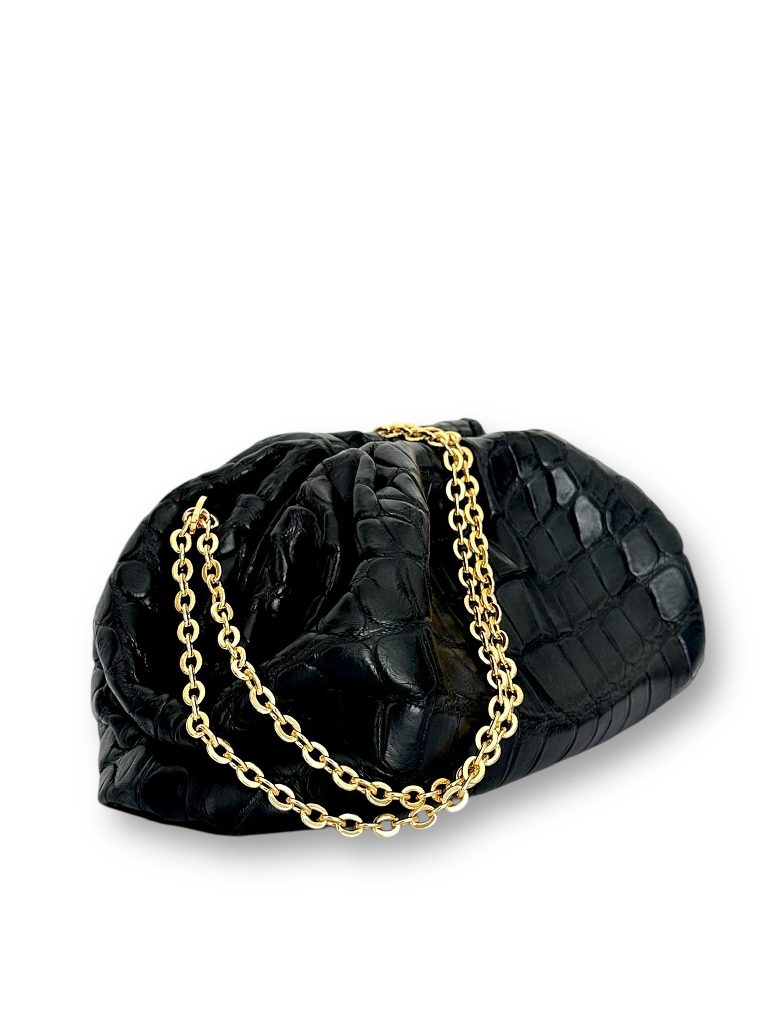 Black Onyx Niloticus Crocodile - Mini Birdie Bag - American Made - Luxury Leather