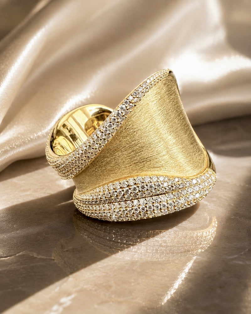 The Sculpted Pave Cuff