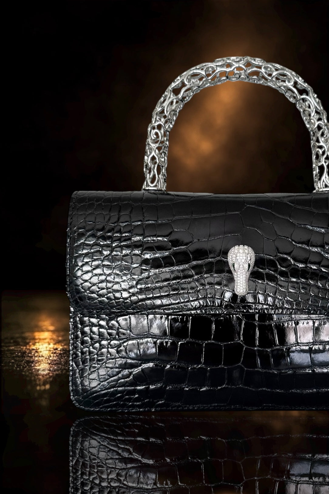 The Alligator Sovereign - The Anka in Black Onyx Alligator