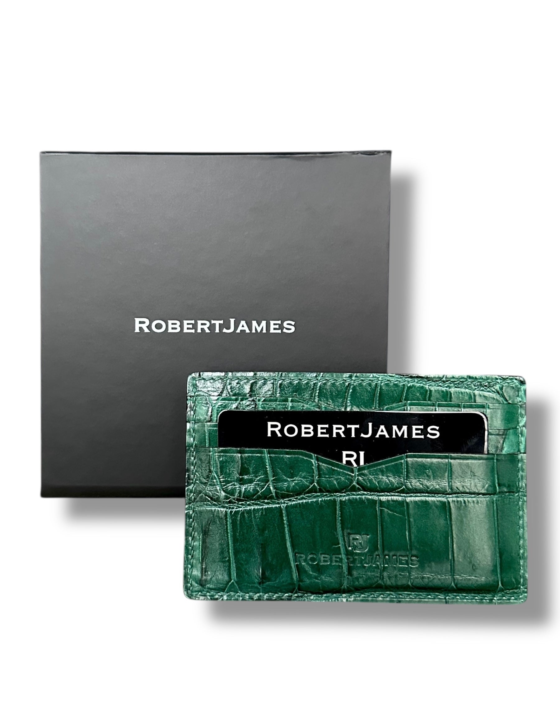 Deep Emerald Niloticus Crocodile - Card Holder