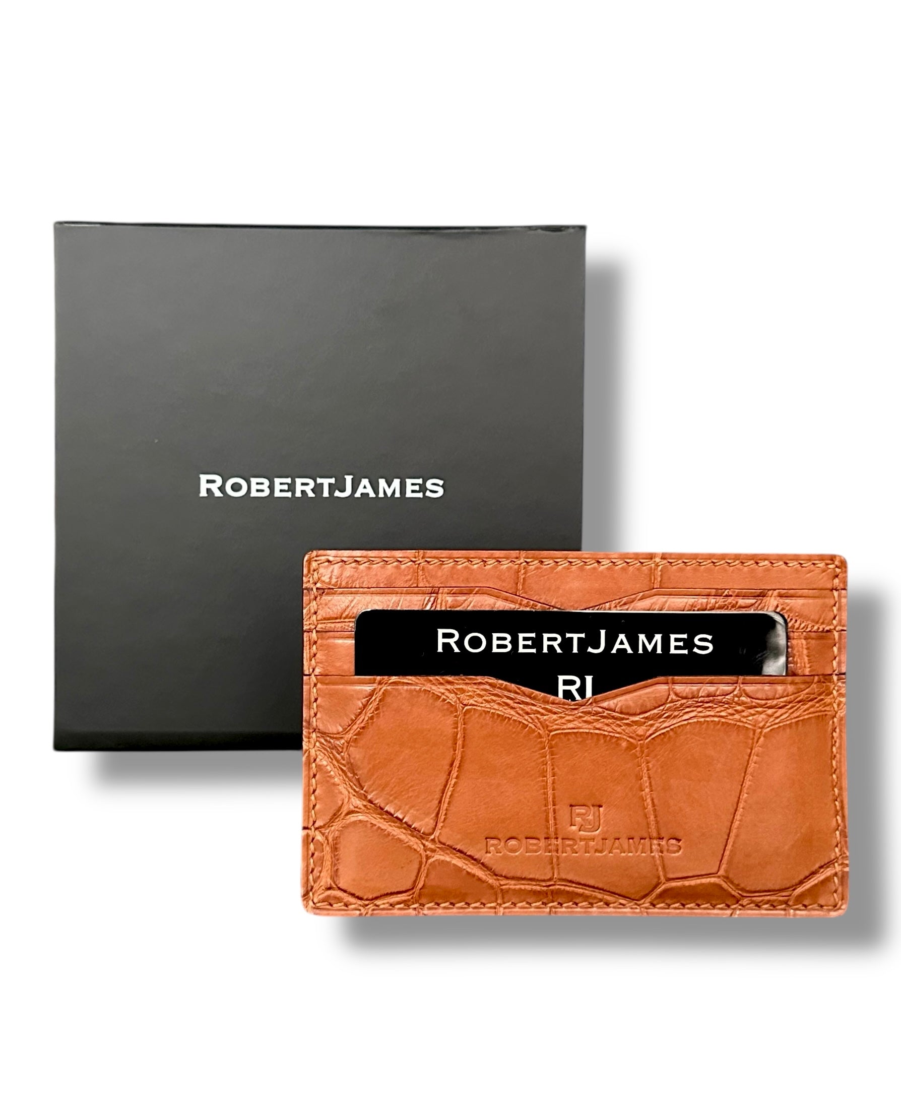 Warm Caramel Niloticus Crocodile - Card Holder