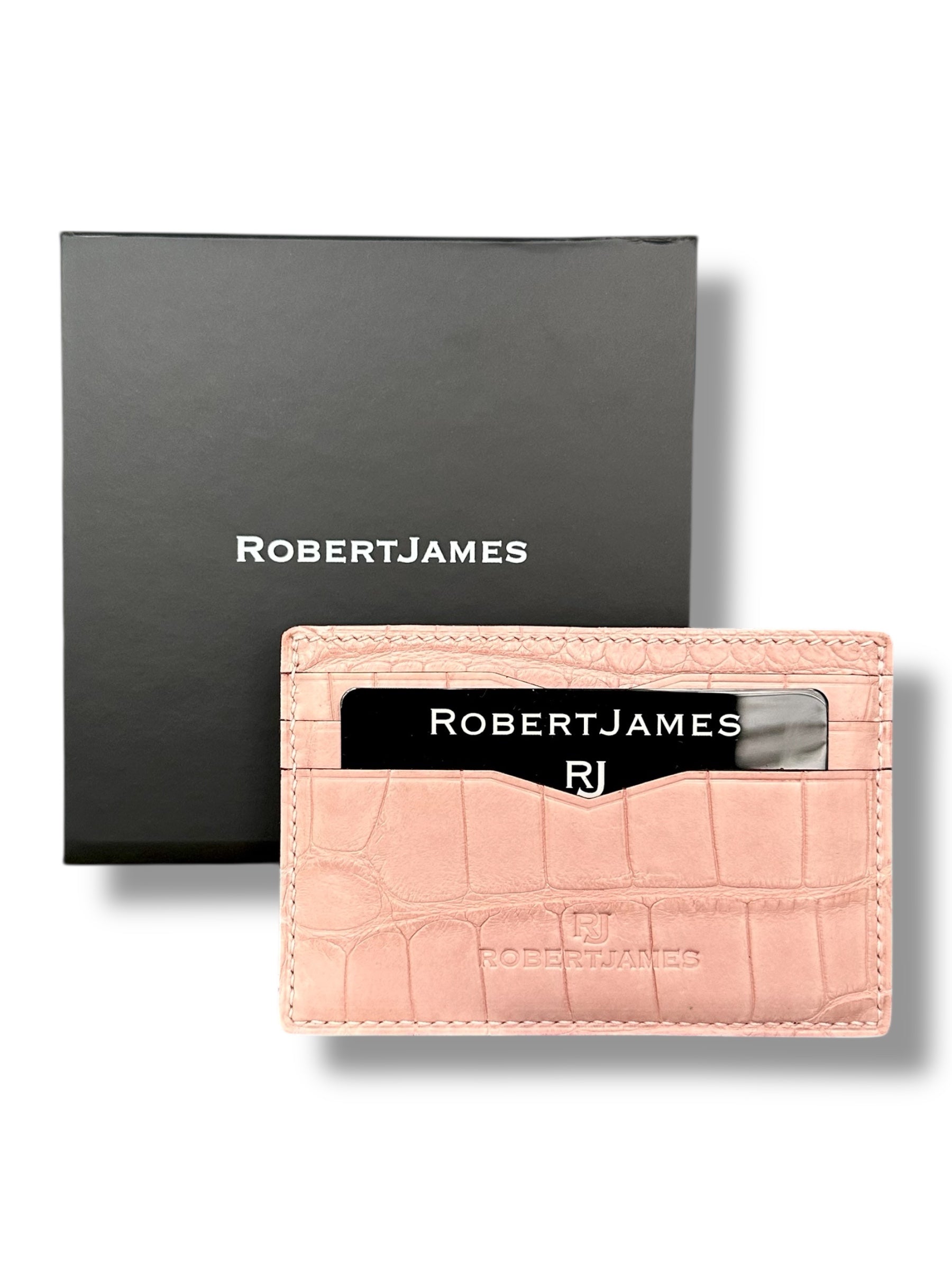 Soft Pink Niloticus Crocodile - Card Holder