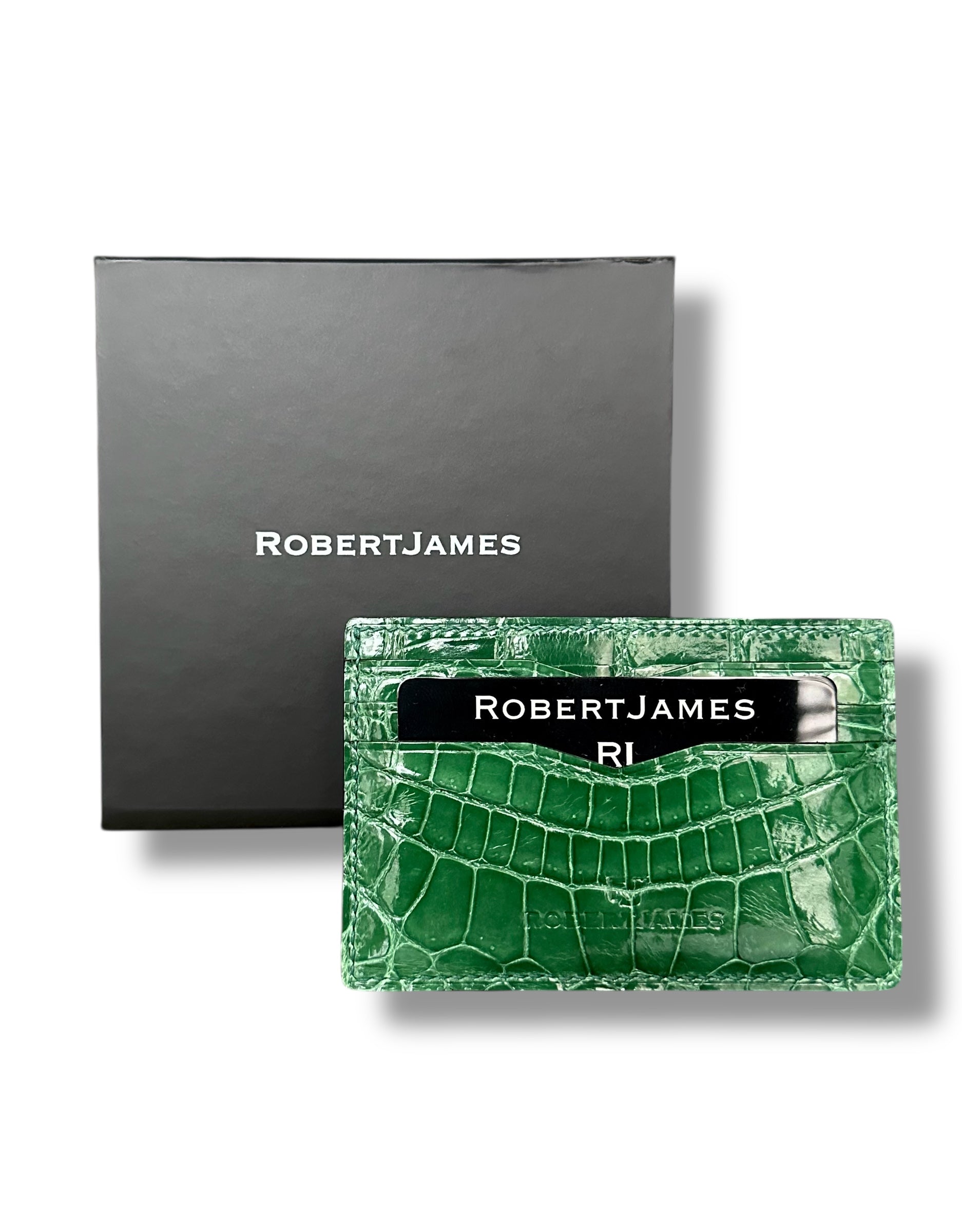 Emerald Green Niloticus Crocodile - Card Holder