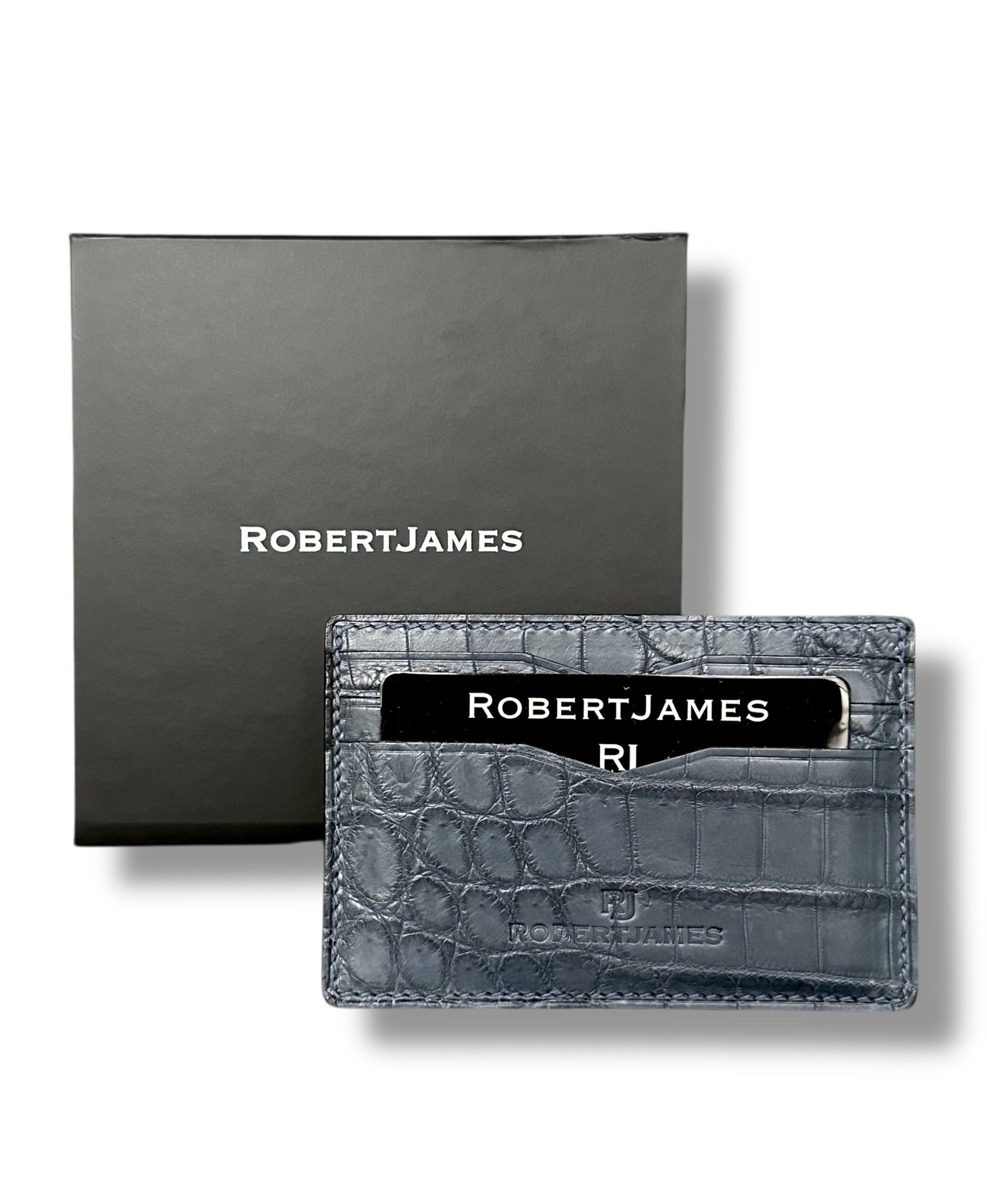 Slate Niloticus Crocodile - Card Holder