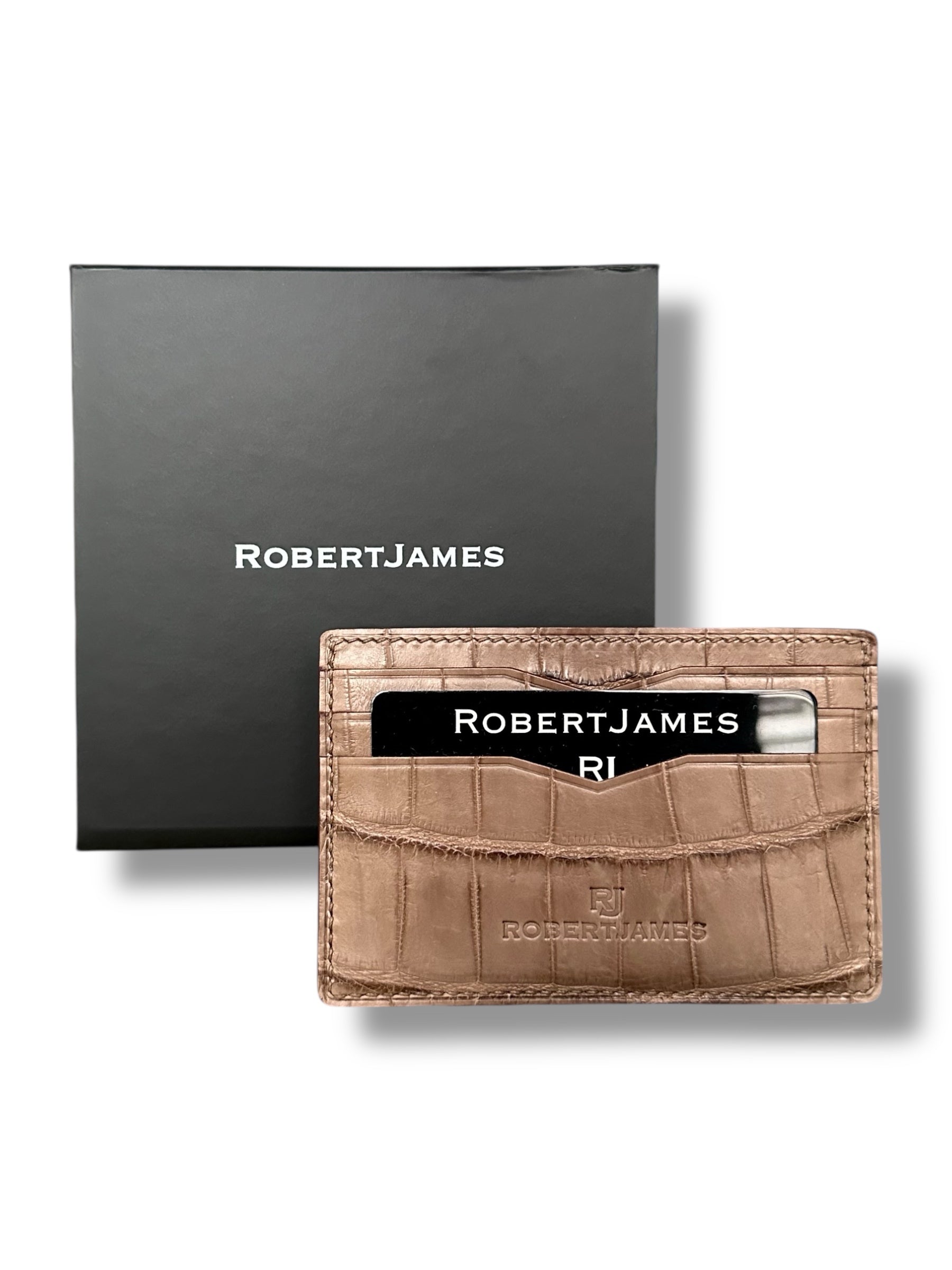 Taupe Niloticus Crocodile - Card Holder