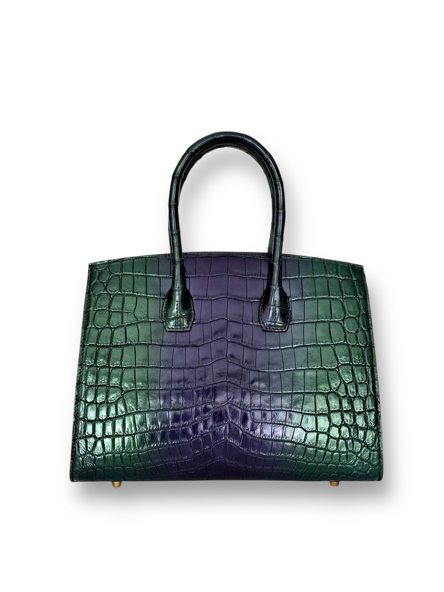 Metallic Green and Purple Alligator - Wrenley Tote image 2