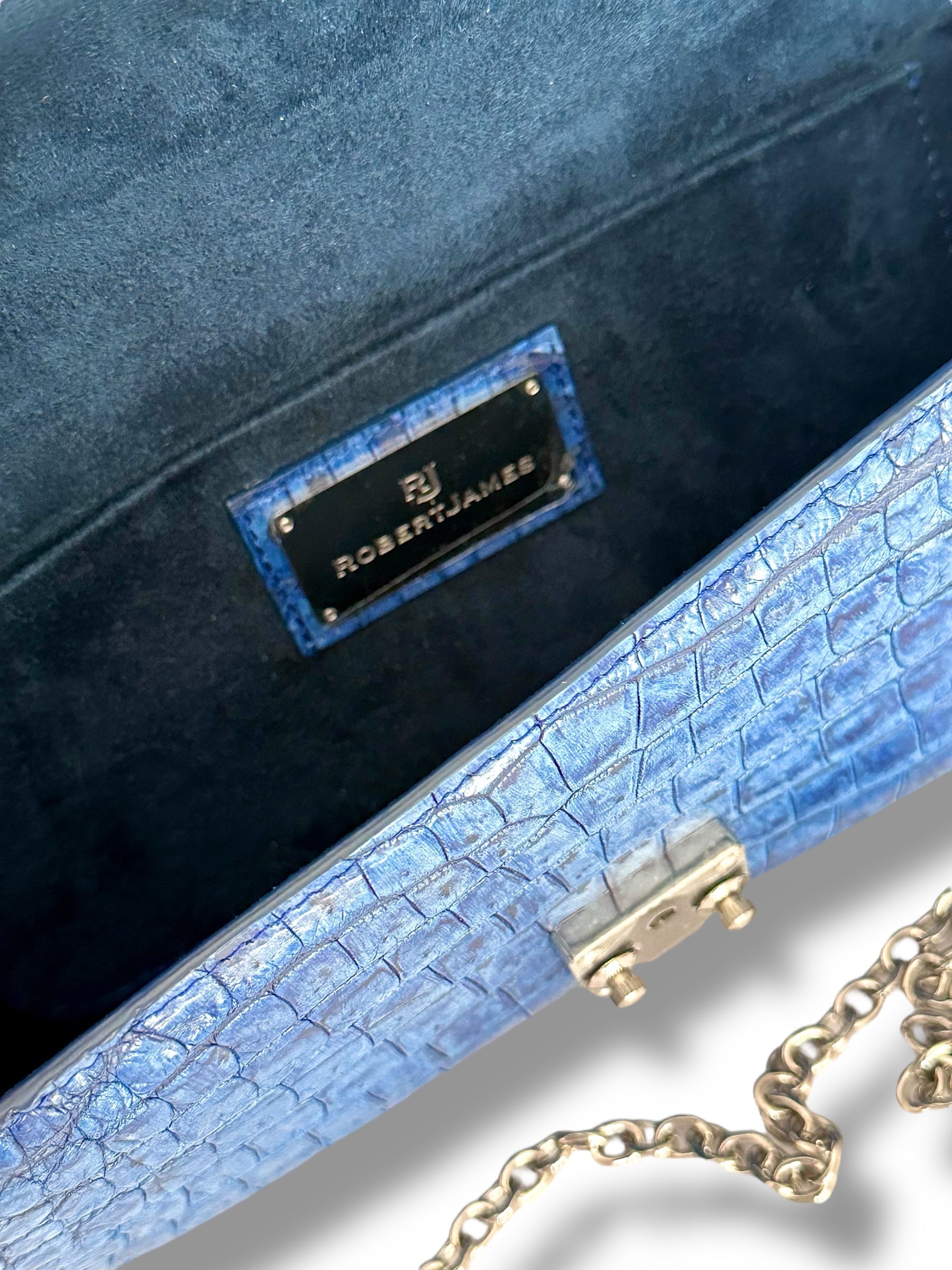 Shades of Sapphire Niloticus Crocodile - Minnie Pochette image 3